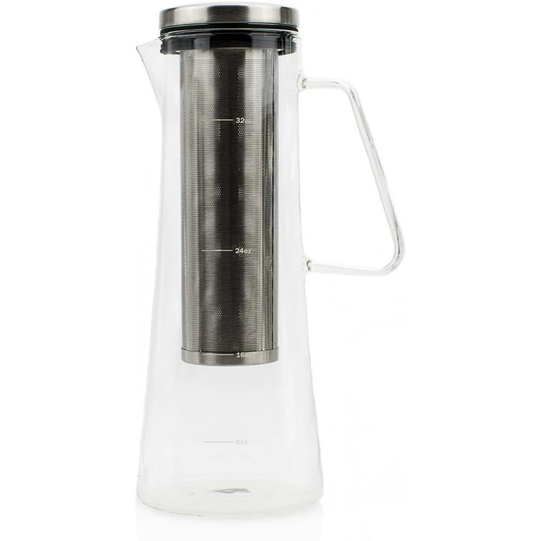 Glass and Stainless Steel Cold Brew Coffee Infuser Carafe - World Market