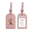 thumbnail image 3 of Luggage Tags and Passport Cover Set PU Leather Map Luggage Tags Suitcase Tags Passport Holder Travel Gift, 3 of 5