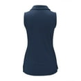 thumbnail image 6 of ZHENHONG T Shirts for Women,Plain Stand Up Collar Sleeveless Sports Tennis Tops Casual Henley Neck Blouse,Blue Women Blouses, 6 of 6