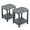 grey, variant on ENYLAY Adirondack Small Outdoor Side Table , Weatherproof HDPE Patio End Table with 2-Tier Storage for Firepit, Balcony, Garden, Poolside or Bathroom (Black, Set of 1)