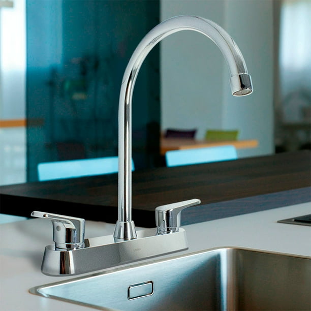 Llave Mezcladora Para Fregadero Cocina 8 Cromo Urrea 318CL