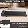 thumbnail image 7 of Alvantor 2.5HP Walking Pad Treadmill, Manual Incline Under Desk Treadmill with Shock Absorption for Small Apartments, Black, 7 of 7