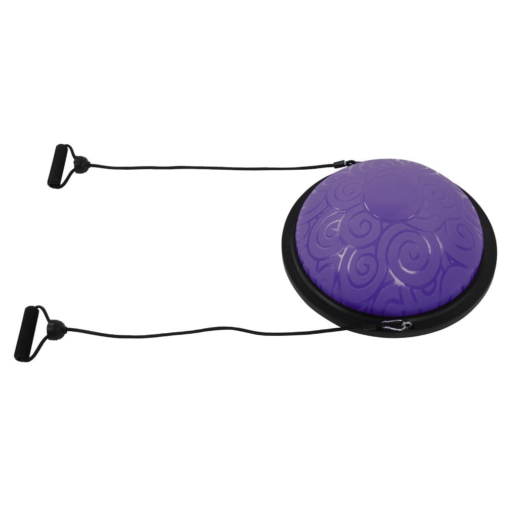 LAZIOEGR 19.7" Explosion‑Proof Balancing Half Ball Trainer – Purple, 6‑Foot Antislip Base, Multi‑Purpose Yoga, Pilates & Strength Workout Equipment