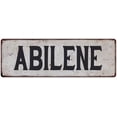 thumbnail image 1 of ABILENE Vintage Look Rustic Metal City State Sign 8 x 24 Matte Finish Metal 108240041097, 1 of 1