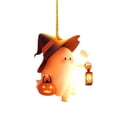 thumbnail image 3 of CozeLy Ghost Halloween Decor Plush Car Mirror Hanging Accessories Cute Halloween Bag Charm Fall Car Decor Rearview Accent for Home and Vehicle, 3 of 8