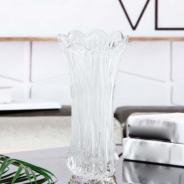 Florero de Cristal Transparente Florero de Mesa Centro de Mesa para El Hogar, Jardín, Cafetería Decoración Decoración de Boda , cola de cola de Fernando Florero de escritorio transparente