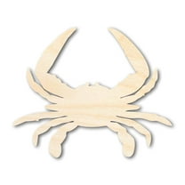 Unfinished Wood Chesapeake Blue Crab Silhouette - Animal Craft - up to 46" DIY 5" / 1/4"