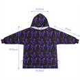 thumbnail image 7 of Purple Butterfly Pattern Blanket Hoodies for Kids 6-13YR Oversize Wearable Blanket Hoodies for Boys Girls Teens, 7 of 7