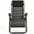thumbnail image 5 of Patiojoy Mix Brown Folding Recliner Patio Rattan Zero Gravity Lounge Chair With Headrest, 5 of 5