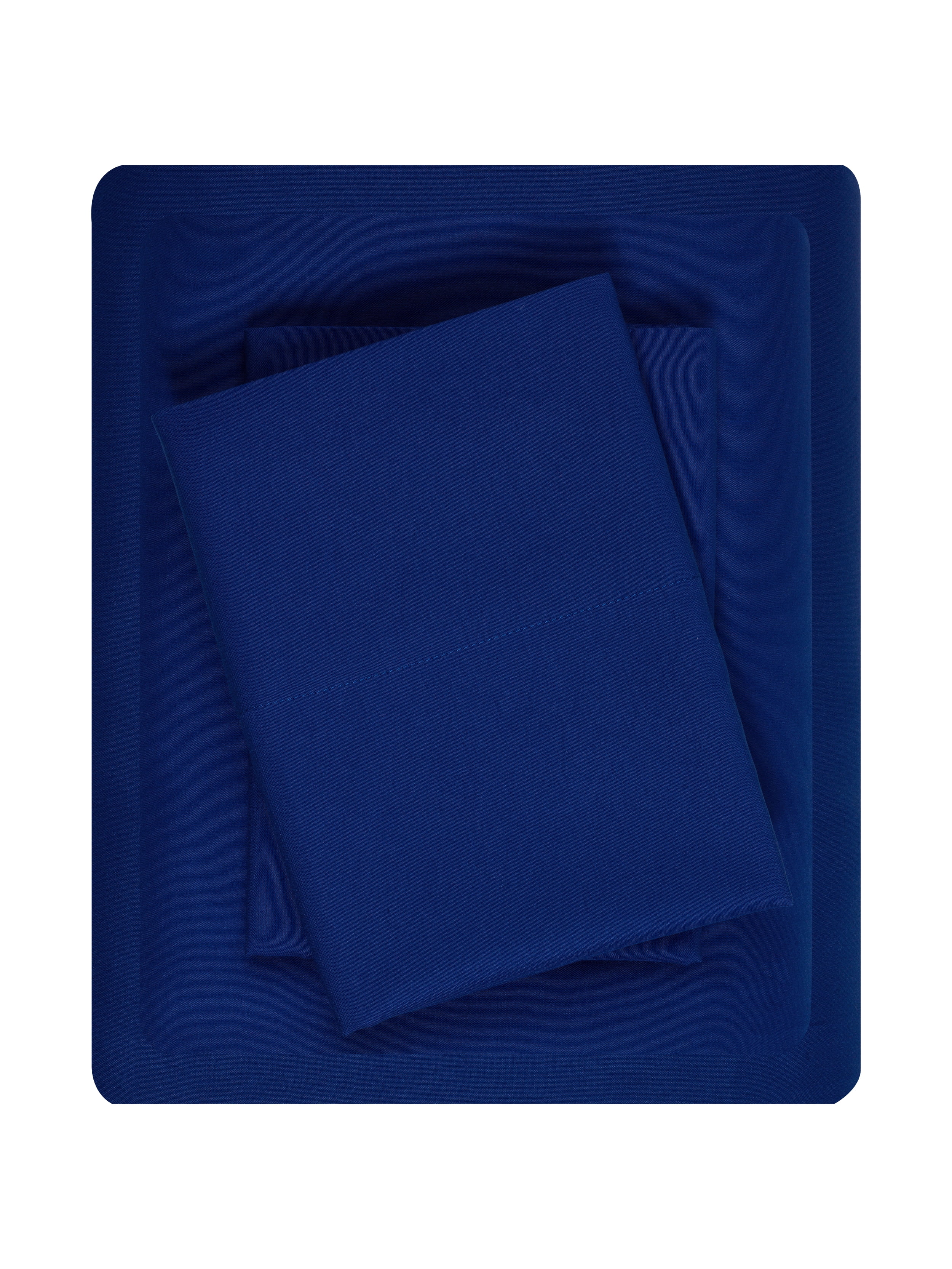 Your Zone Kids Soft Microfiber Sheet Set, Dark Blue, Full, 4 Pieces, Easy Care