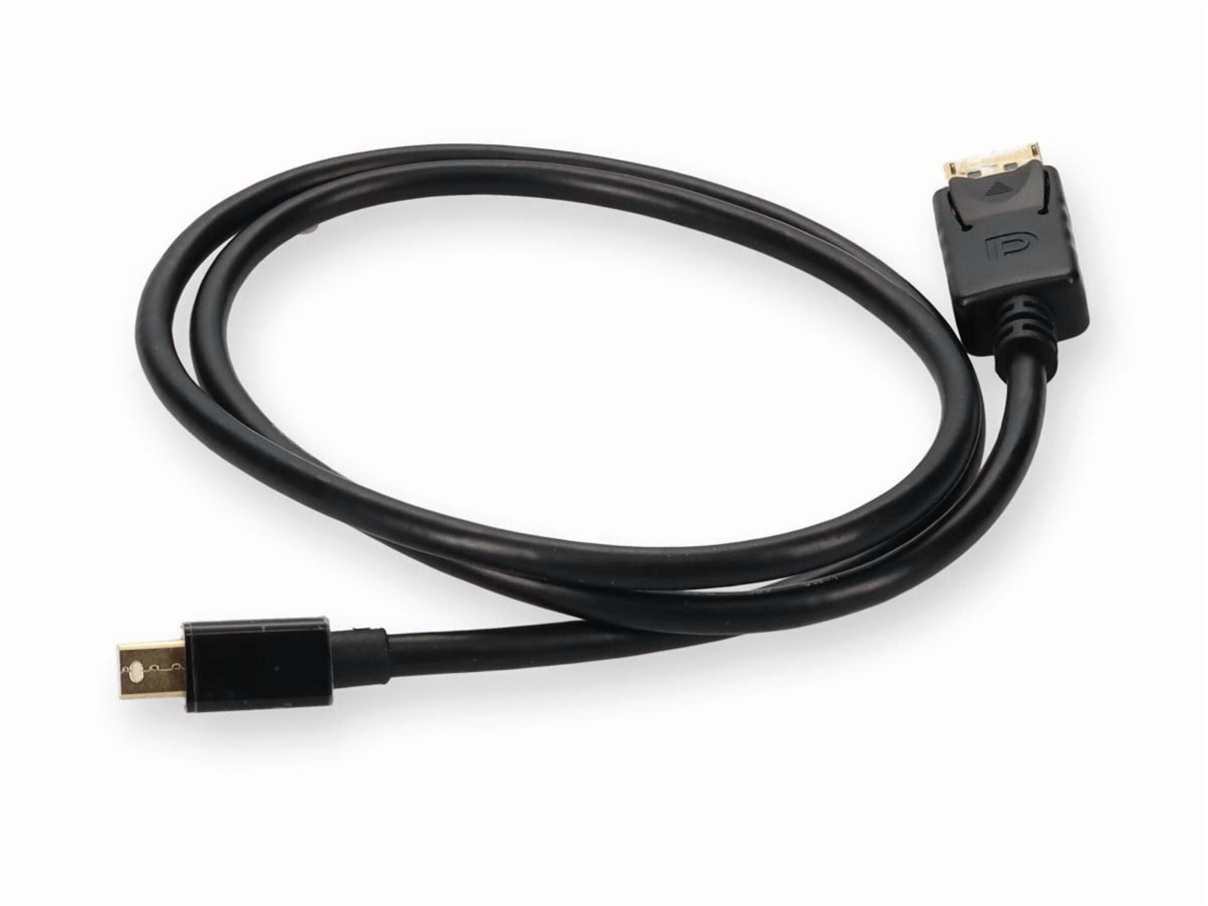 AddOn 3ft Mini-DisplayPort 1.2 Male to DisplayPort 1.2 Male Black Cable For Resolution Up to 3840x2160 [4K UHD] (minidp2dp12mm3)