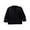 Black, variant on Ashirexll Kids Puffer Cardigan Solid Color Loose Fitting Button V-Neck Long Sleeve Casual Fashion Everyday Coats
