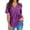 Dark Purple, variant on Women's Short Sleeve V-Neck Polo Shirts Business Casual Work Collared Tops Dark Purple S