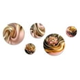 thumbnail image 2 of Designart "Smooth Liquid Gold In Soft Shades Of Gold And Taupe III" Abstract Liquid Ink Metal Wall Art Set of 5 Piece, 2 of 5
