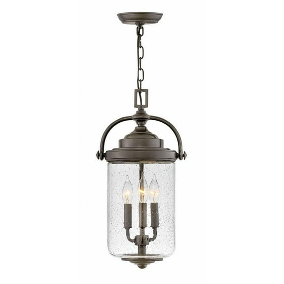 3 Light Outdoor Large Hanging Lantern in Traditional Style 10 inches Wide By 19.75 inches High Bailey Street Home 81-Bel-3088269