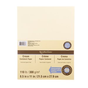 Recollections Heavyweight Cardstock, Cream, 8.5" x 11" (100 Sheets)