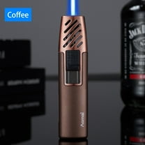 Steadline Double Jet Flame Cigar Lighter with Safety Lock Direct Injection Butane Torch Windproof Design for Outdoor BBQ Kitchen Use Refillable Construction Durable Metal Housing