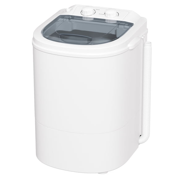 SUNCROWN Portable Washing Machine,6.6 Lbs Compact Mini Washer Machine, 110V Single Tub Laundry Washer for Apartments, Dorms,Traveling, RV, Grey