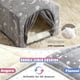 thumbnail image 3 of Casa para Perros de Interior Pelemee con Estrellas Luminiscentes Nocturnas y Armazón Gris, 3 of 7
