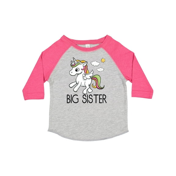 Inktastic Big Sister Unicorn Girls Toddler T-Shirt