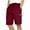 Wine, variant on Kvture Mens Stretchy Workout Shorts Elastic Waisted Drawstring Athletic Shorts Solid Color Loose Knee Length Shorts with Pockets Summer Casual Shorts Wine S