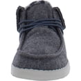thumbnail image 3 of Hey Dude Womens Britt Canvas Faux Fur Booties Gray 8 Medium (B,M), 3 of 3