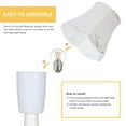 thumbnail image 5 of White Nightstand Lamps - Modern Table Lamp Set of 2 with Acrylic Body, 11" High, 5 of 5