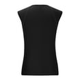 thumbnail image 5 of Aobny Going Out Casual Women's Tank Tops Basic Black Cotton Tops Crew Neck Ribbed Muscle Ladys T-shirts, 5 of 8