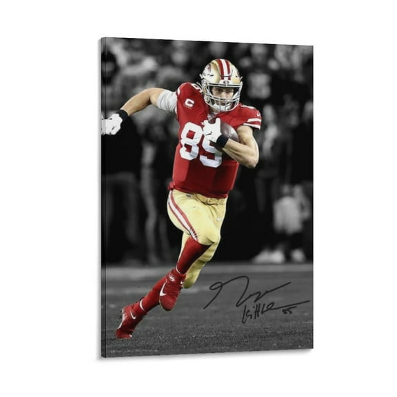 George Kittle Poster Canvas Poster Gifts Canvas Painting Poster Wall Art Decorative Picture Prints Modern Decor 12x18inch(30x45cm)