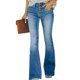 thumbnail image 5 of Womens Hipster Flare Jeans Casual Wide Leg Pants Fitted Butt Denim Jeans, 5 of 5
