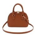 thumbnail image 1 of Bolso bandolera de piel sintética de estilo retro para mujer, de primavera, color marrón oscuro, 1 of 5