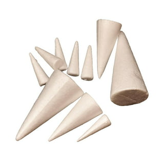 Generic Styrofoam Cones for DIY Crafts, Craft Foam Cone White