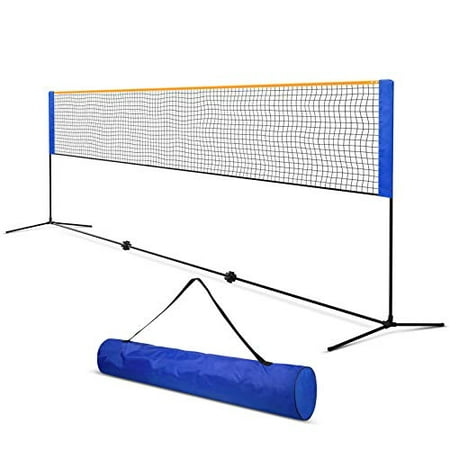ORIENGEAR 17ft Portable Badminton and Tennis Net with Poles Carrying ...