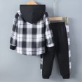 thumbnail image 4 of Toddler Kids Boy Clothes Crewneck Winter Warm Outfit Warm Outfit Set School Casual 2T 3T 4T 5T 6T 7T Boy Fall Winter Outfits Sweatshirt Long Sleeve Pants Clothes Set(6 Years,Black), 4 of 9