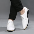 thumbnail image 6 of Santimon Mens Dress Shoes Leather Lace Up Pointed Toe Oxford Shoes Casual Formal Business Shoes White 6.5 US, 6 of 8