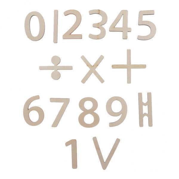 Símbolos de números de madera en blanco perfecl adornos Decoraciones de boda Manualidades regalos