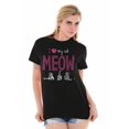 thumbnail image 5 of Meow I Love My Cat Cute Pet Owner Women's Graphic T Shirt Tees Brisco Brands S, 5 of 5