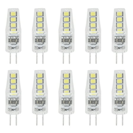 

2024 10Pcs G4 8LED Light 2835 Lamp Chips 2W 360 Angle PC Lamp Bulb for Home Office 220VWhite Light