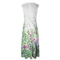 thumbnail image 5 of Uaswgudfs ​Elegant V-Neck Floral Midi Dress for Women 2025 - Sleeveless Summer Sundress with Fitted Silhouette & Casual Elegance White-D XL, 5 of 5