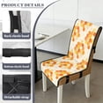 thumbnail image 6 of TSOVTHRID Honeycomb Yellow Print Quilted Dining Chair Cushion Cover Upholstered Adjustable Chair Seat Covers Stretchy Soft Seat Slipcovers for Home, Restaurant, Set of 1, 6 of 7