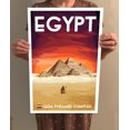 thumbnail image 4 of Egypt Giza Pyramids Complex Vintage Travel Poster / Postcard WPA Style Retro, 4 of 4