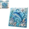 thumbnail image 2 of Marine Theme Diamond Painting Kit Sea Animal Mosaic Art Set Ocean Themed Beaded Wall Decor Craft Set DIY Bedazzler Kit for Adults Gift, 2 of 4