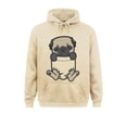 thumbnail image 5 of Sudadera con capucha de bolsillo con diseño de patas de pug, para amantes de los perros, para hombres y mujeres, regalo, para motociclistas, ropa gótica, 5 of 5