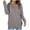 Gray, variant on Timegard Womens Tops V Neck Drawstring Hoodies Pullover Long Sleeve Athletic Loose Comfy Blouse Tops