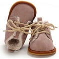 thumbnail image 7 of Infant Baby Girls Boys Booties Winter Newborn Warm Fur Lining Non-slip Soft Rubber Sole Newborn First Toddler Boots., 7 of 7