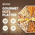 thumbnail image 2 of Gourmet Mixed Nuts Christmas Gift Basket in Sleek Bamboo Wood Reusable Platter | XL 2 lb Platter Includes 8 Assortments of Premium Nuts, 2 of 6