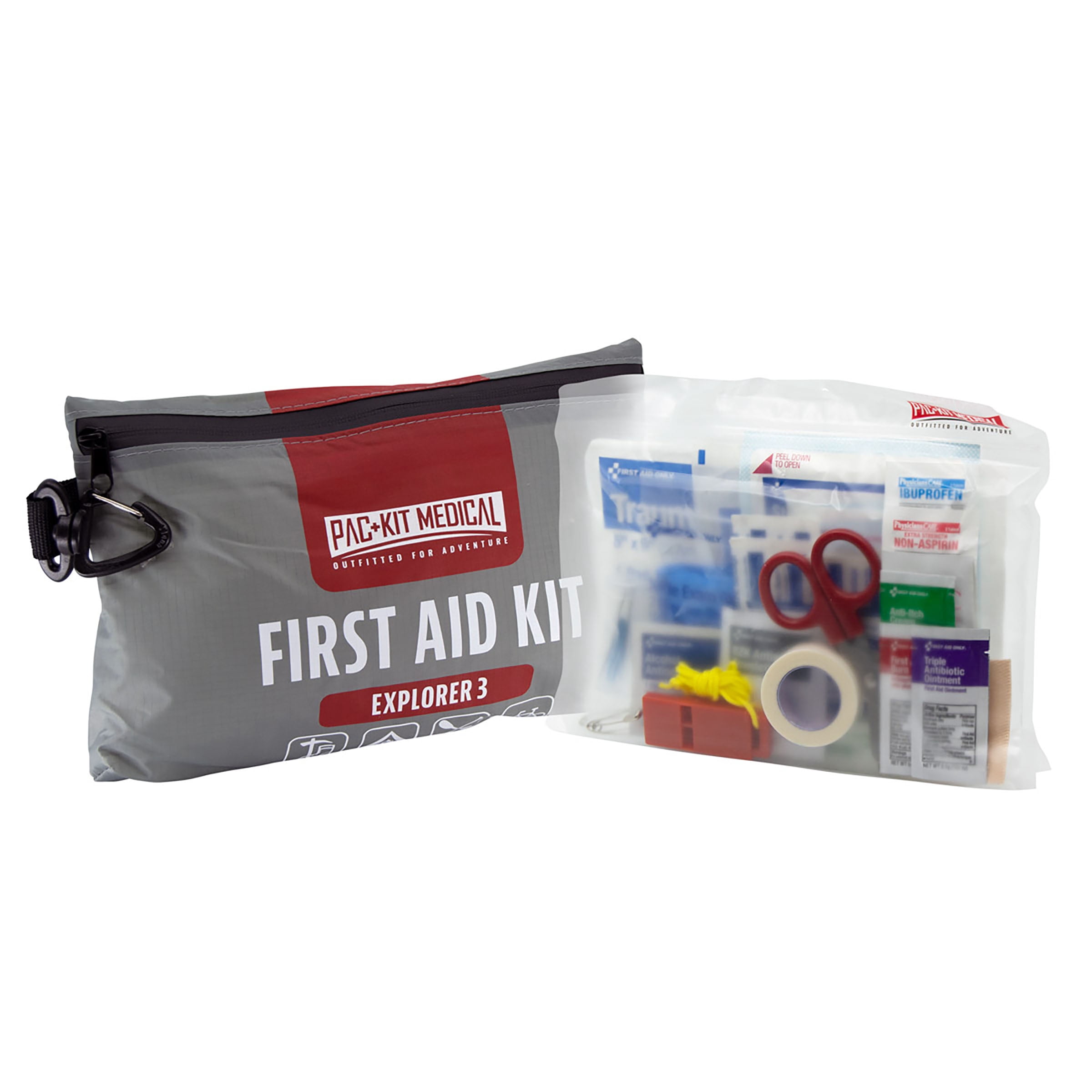 Pac-Kit Watertight Explorer First Aid Kit, 103-Piece Waterproof Emergency Kit for Outdoor Safety, Camping, Hiking, Travel, and Home