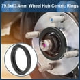 thumbnail image 2 of Unique Bargains 4Pcs Wheel Hub Centric Rings Black Polycarbonate Wheels Center Shaft Shock Absorbing Hubrings  OD 79.6mm to ID 63.4mm, 2 of 7