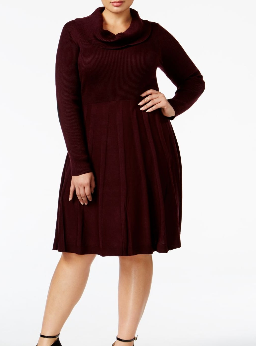 Calvin Klein - Calvin Klein NEW Purple Womens Size 3X Plus Sheath Knit Cowl Neck Dress - Walmart 