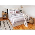 thumbnail image 2 of Lush Decor Southwest Stripe Reversible Oversized Quilt Brick Red/Neutral 3Pc Set Full/Queen, 2 of 9